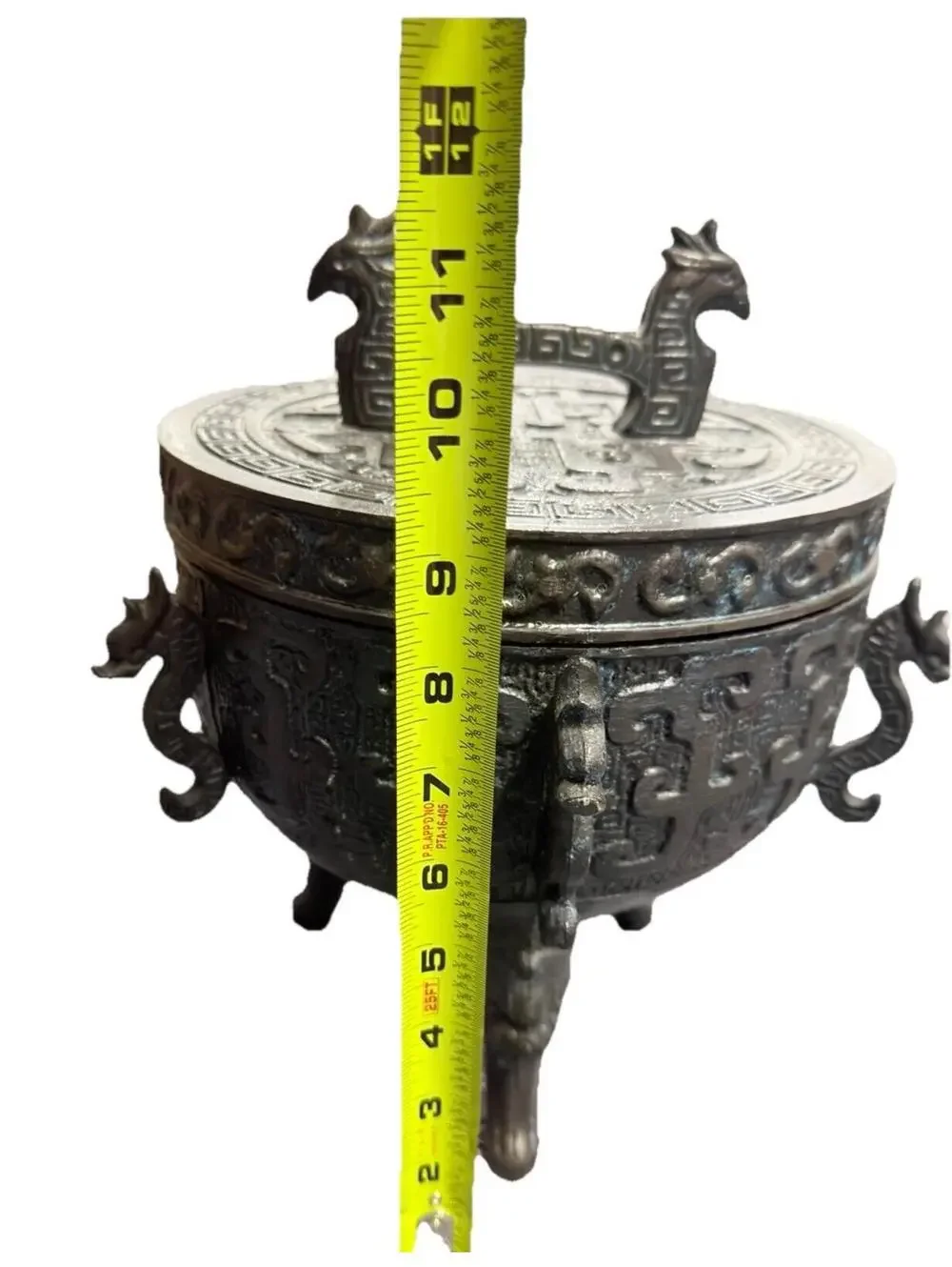 MCM James Mont-Style Bronze Ice Bucket/Dragon Handles And Lid